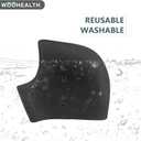 Silicone Heel Protectors for Cracked Heels, Gel Heel Cups & Cushion Inserts for Blister Prevention, Plantar Fasciitis for Men and Women's Heel Pain Relif (2Pairs-Black)
