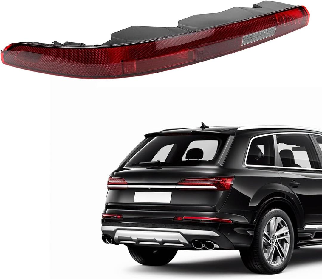 FEXON Left Driver Side Rear Bumper Reflector Tail Light Fog Lamp Compatible with 2016-2022 Audi Q7 Replace 4M0945095