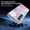 Magnetic Case for Galaxy Z Fold 5, Slim Anti-Yellow Hard PC Protective Soft TPU Bumper Shockproof Cute Case with Flowers, Hawaiian Flower(10-95)