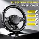 Octomo Steering Wheel Cover, Skull Pattern PU Leather Fit 14.5-15 Inch | Non-Slip Neoprene Lining, for Car, Truck, SUV