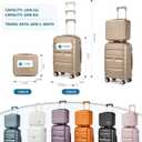 Somago 20" Carry On Luggage and 14" Mini Cosmetic Cases Travel Set Spinner Lightweight Polypropylene Suitcase with TSA Lock YKK Zipper Hardside Luggage Sets 2 Piece (Noble Golden, 2-Piece Set (14/20))