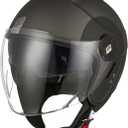 ORIGINE 3/4 Open Face Motorcycle Helmet Scooter Helmet Jet Helmet with Double Visor DOT Approved, Size: S