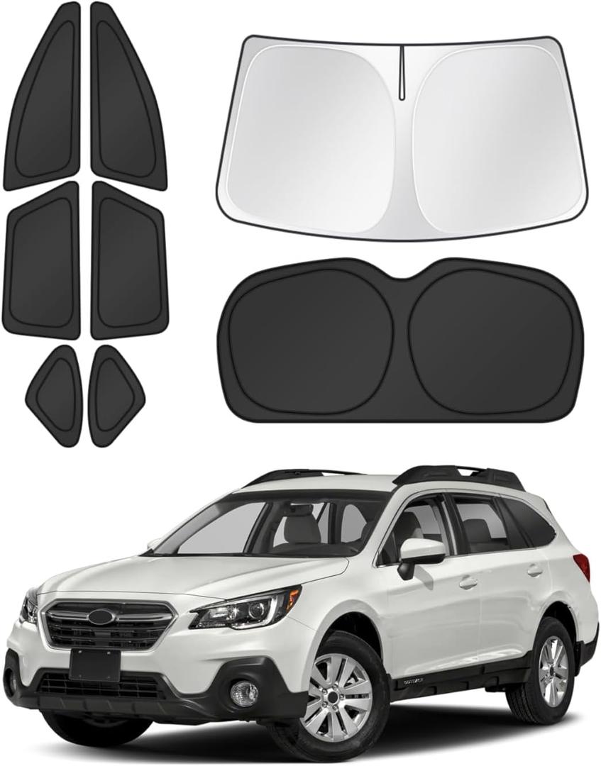 Canvcle Window Shades for 2015-2019 Subaru Outback Accessories Windshield Sun Shade Side Rear Window Covers Sunshade Sun Visor Shield Privacy Protection for Camping Keep Vehicle Cool Black 8PCS