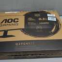 AOC 27 Inch QHD Gaming Monitor 240Hz 0.3ms, Overclock 260Hz, IPS, 2560x1440, G-Sync Compatible, HDR Ready, DisplayPort 1.4 HDMI 2.0, VESA Mount, 3-Year Zero-Bright-Dot, Q27G41ZE