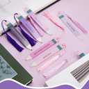 AmazingSpark 12 Pcs Teacher Appreciation Bookmarks Gifts Acrylic Pencil Creative Book Marks with Tassel Teacher Appreciation Theme Gifts for Women(Pink Purple)