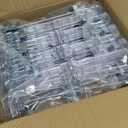 HOUSE DAY 50 Pack Skirt Hangers Pant Hangers with Clips, Clear Plastic Hangers for Pants, Skirts, Shorts, Versatile Use Clip Hanger, Retail Hanger