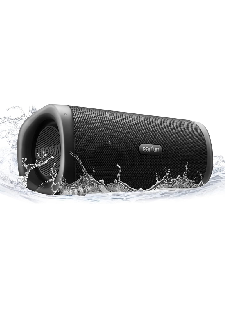 EarFun UBOOM L Bluetooth Speaker, Portable Speaker 28W Loud Stereo Sound, Rich Bass, IP67 Waterproof & Dustproof, Dual Pairing, Built-in Mic, Low Latency, Wireless Speakers for Party, Indoor & Outdoor