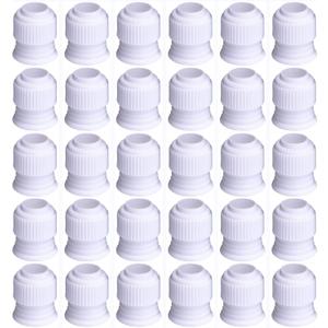 Shappy 30 Pieces Coupler Piping Bag Plastic Standard Couplers Cake Decorating Pipe Tip for Frosting Icing Nozzles (1.2 x 1 Inch)