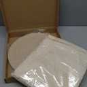 6 Set Handmade Boho Placemats Round Woven Placemats Long Boho Macrame Table Runner with Tassel Farmhouse Rustic Placemat Cotton Burlap for Bohemian Dining Table Decor (White)