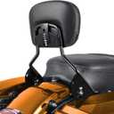 PBYMT Passenger Backrest Sissy Bar, Detachable Rear Backrest, Quick Release Sissy Bar Fit for Harley Davidson Touring Street Glide Road Glide Road King Electra Glide 2009-2024 (Black)