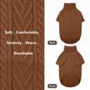 LETSQK Dog Knitting Sweater,Pet Warm Winter Coat,Thickening Turtleneck Small Medium Doggy Sweatshirt Soft Classic Knitwear in Cold Weather,Pullover Sweater for Puppy,S GlazedGinger