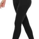 FULLSOFT Buttery Soft Leggings for Women - High Waisted Tummy Control No See Through Workout Yoga Cycling Tights Pants (Small-Medium, Black (With Pockets))