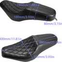 One-Piece Seat for Honda Rebel 300/500, Driver & Passenger Seat with Black Diamond + Vertical for CMX 300 500 (2017-later)