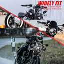 7 inch LED Round Motorcycle Headlight DOT Approved with Housing Bucket Turning Signals DRL Mount Bracket Projector Hi/Low Beam 7" Headlight for H-arley Davidson dyna Honda Suzuki Yamaha