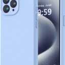 LOVE 3000 Designed for iPhone 15 Pro Case, Premium Silicone with [Soft Anti-Scratch Microfiber Lining] Shockproof Protective Phone Case for Men Women Girls 6.1", Light Blue