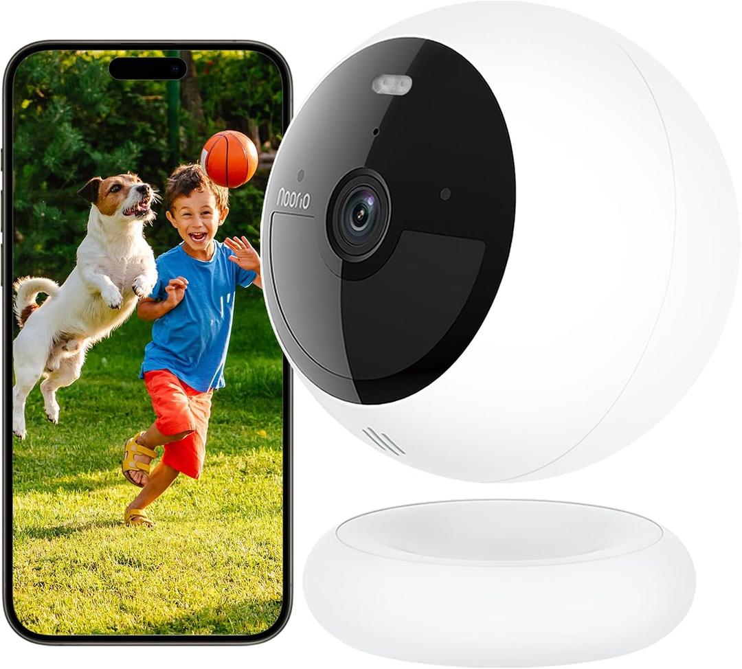 Noorio Security Cameras Wireless Outdoor/Indoor Magnetic, Cameras for Home Security Battery Powered, 1080P AI Motion Detection 2.4G WiFi Security Camera Outdoor, 8GB Free Local Storage MagCam, B200-SE