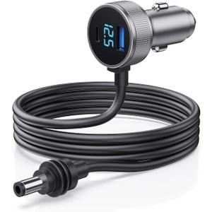 Starlink Mini Cable, 3 in 1 Starlink Mini Car Charger DC Power Cable+ Cigarette Lighter Adapter 12V-48V with Digital Display, Durable USB C PD 40W and USB A 35W Ports for Trucks and Cars (6.5FT)