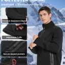 DURAWERK Softshell Jacket Mens Fleece Jacket Water Resistant Jackets Work Jackets for Men Tactical Jacket Windbreaker (Black, XL)