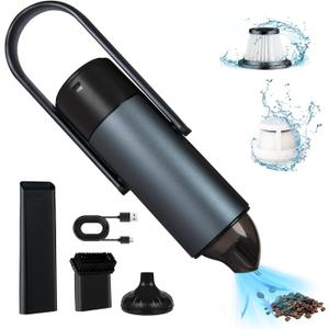 Car Vacuum Cleaner, 2-In-1 Blower Handheld Cleaner, 9000PA Car Vacuum Portable Cordless with Multi-Nozzles, Handheld Vacuums with Dual Filters, Mini Vacuum Cleaner for Home, Office, Pet (Small)