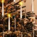 LemonRoad 36 Pcs Flameless Christmas Tree Candles with Remote, Battery Operated LED Candles for Christmas Tree Flickering Flame for Xmas Indoor Decor (Icicle)