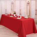 12 Pack Red Rectangle Tablecloth 90 x 156 inch Polyester Table Cloth for 8 Feet Tables,Washable Fabric Stain and Wrinkle Resistant Table Cover TableClothes for Wedding Parties Banquet Kitchen