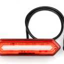 MACFOX X1S Ebike Rear Tail Light, Red, Water Resistant, Frame Mount, 1 Setting, Battery Powered