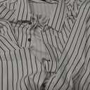 Alex Vando Mens Button Down Shirts Wrinkle Free 4-Way Stretch Print Business Casual Shirt, Size XL (White Stripe)