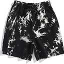 Liposhion Mens Casual Drawstring Tie Dye Summer Shorts Workout Sweat Running Beach Shorts for Men XXL