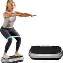 LifePro Waver Mini Vibration Plate Exercise Machine – Portable Full Body Vibration Platform for Home & Travel Workouts, Weight Loss, Toning & Wellness, with 2 Loop Bands & 4 Resistance Bands
