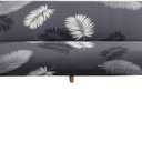 MIFXIN Armless Sofa Cover Futon Slipcover Stretch Elastic Folding Sofa Bed Non-Armrest Couch Furniture Protector Spandex Printed Washable Sofa Cover Without Armrests (Grey Feather)
