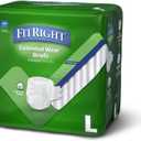 FitRight Extended Wear Overnight Adult Briefs with Tabs, Maximum Absorbency Adult Diapers, Large (60 Count)