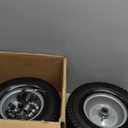 AR-PRO (2 Pack) 13x5.00-6 Flat Free Tire and Wheel Assembly, Solid Lawn Mower Front Tire with 3" Centered Hub, 3/4" Bearing extra 5/8"&1/2", Compatible with Riding Mowers & Garden Tractors (Silver)