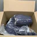 Waterproof Rocking Chair Cushion - Outdoor Oliven Fabric, High-Density Sponge, Durable Comfort Non-Slip Bottom Tufted Seat Pads with Ties, Oliven︱Army Blue, 44x19x4 inch