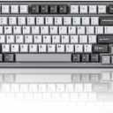 YUNZII B75 PRO Wireless Mechanical Keyboard,75% Layout with Knob,Hot Swap Gasket Custom Structure,Creamy Pre-lubed Switches,RGB Backlit,BT/Type-C/2.4G for Win/Mac(Cocoa Cream V2 Switch,Dark Grey)