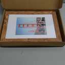 iRahmen 8x12 Picture Frame Set of 2, Rustic Brown Wood Frame with High Definition Glass, Display Pictures 6x8 with Mat or 8 x 12 without Mat for Horizontal or Vertical Tabletop and Wall Mounting