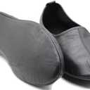 Akdam Men's Indoor Leather Slippers Black Traditional Babouche House Shoes Moccasin (us_footwear_size_system, adult, men, numeric, medium, numeric_9_point_5)
