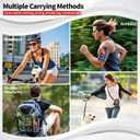 Phone Holder for Running, Walking & Workout, Cell Phone Armband with Carabiner, Clear Crossbody Phone Pouch Purse with Adjustable Lanyard for iPhone and Android - Suitable for Women and Men