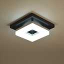 8in 12Watt Flush Mount led Ceiling Light fixtures.Modern Ceiling Lamps for Hallways,Balcony,Cloakroom, Small Closet,Washrooms,stairwell,Square,Black