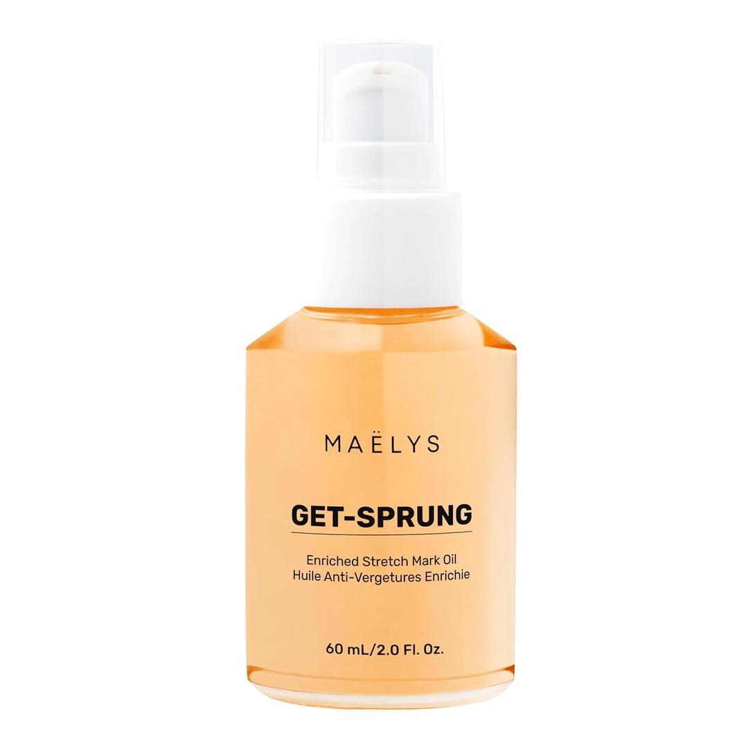 MALYS Cosmetics GET-SPRUNG Enriched Stretch Mark Oil - Body Oil for Stretch Marks - Fades Appearance & Reduces Visible Intensity