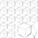 Tuanse 80 Pcs Acrylic Box with Lid Clear Small Acrylic Box Plastic Square Cube with Lid Mini Containers Display 2.2 x 2.2 x 2.2 Inch for Candy Pill Tiny Jewelry Toys Gifts
