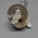 QIANCHANG Aquarius Crystal Ball with Wooden Light Base, 60mm 3D Laser Etched Constellation Glass Sphere Decorative Balls Paperweight Gift