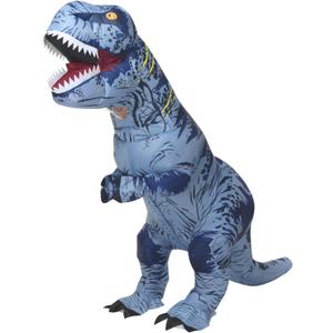 Servllcell Inflatable Dinosaur Costume for Kids/Teens,Halloween Costumes T Rex Blow Up Costumes for Boys Girls,Cosplay(Blue)