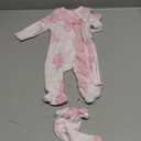 Baby Footie Bodysuit Headband or Hat 2 Piece Set  Christmas Thanksgiving Zip-Up Outfit,Holiday Pajamas for Infants (3 Months, Pink Bows Floral)