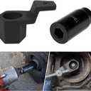 Car Crankshaft Pulley Removal Tool, 19mm Harmonic Balancer Socket & 50mm Crankshaft Crank Pulley Wrench Holder Tool Kit, Automotive Accessories, Compatible with A-cura Engines