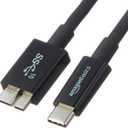 Amazon Basics USB-C to Micro USB 3.1 Gen 2 Fast Charging Cable, 10Gbps High-Speed Data Transfer, Compatible with External Hard Drive, 3 Foot, Black