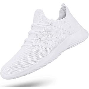 Feethit Mens Slip On Running Shoes Breathable Lightweight Comfortable Fashion Non Slip Sneakers for Men, 10, White