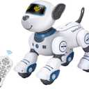 Zreswap Remote Control Robot Dog Toy: Programmable Robotic Puppy for Kids Smart Interactive Robot Pet Dog Dancing Singing Stunt Animal Toy for Toddler Toys 3-8 Year Gift