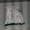 Mini Christmas Tree Skirt 18 Inch, Soft White Plush with Pink Glitter Snowflakes, Festive Xmas Ornament Mat for Indoor Home Decorations