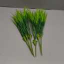 6Pcs Artificial Grass Fake Plants 17.3in 16 Leaves Outdoor Fake Grass UV Resistant Greenery Plastic Plants for Home Window Garden Office Patio Hanging Planter Pathway Front Porch Dcor