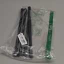 MEXAU 4PCS Small Tension Curtain Rod 11 to 19 Inch, Black Short Curtain Rods No Drilling, Loaded Expandable Spring Curtain Rods for Kitchen, Closet, Cupboard, Door, Bookshelf